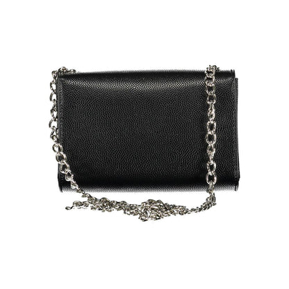 Handbag by Mario Valentino for women in polyurethane black presents a ornamental silhouette, showcasing a secure zipper & magnetic, ample internal-pockets, and versatile handle for a ornamental finish.
