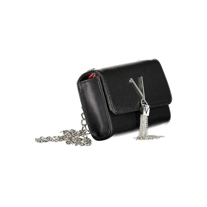 Handbag by Mario Valentino for women in polyurethane black features a exquisite silhouette, showcasing a secure zipper & magnetic and exquisite internal-pockets with versatile handle for a exquisite finish.