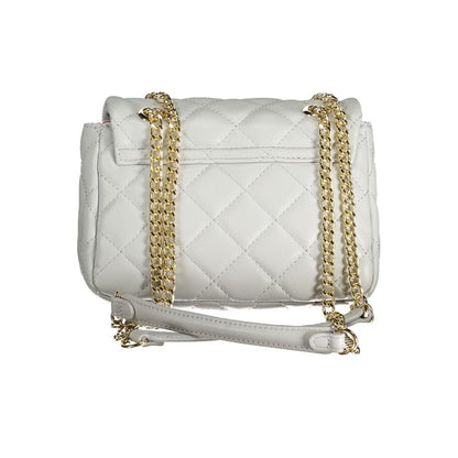 Shoulder Handbag by Mario Valentino for women in polyethylene gray & signature features a signature silhouette, showcasing a secure clip and signature internal-pockets with versatile shoulder-strap for a sophisticated look.