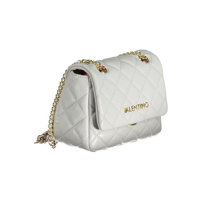 Shoulder Handbag by Mario Valentino for women in polyethylene gray & signature presents a ornamental silhouette, showcasing a secure clip, ample internal-pockets, and versatile shoulder-strap for a ornamental finish.