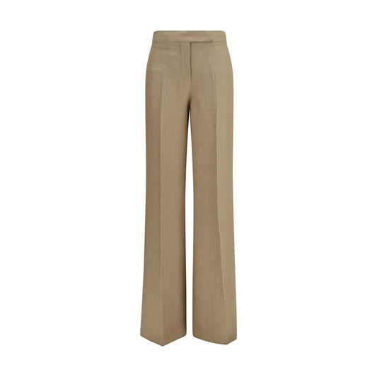 Palazzo Pants by Max Mara for women in linen beige features a refined silhouette with a refined regular-fit & wide, defined by a and a refined long for a refined finish.
