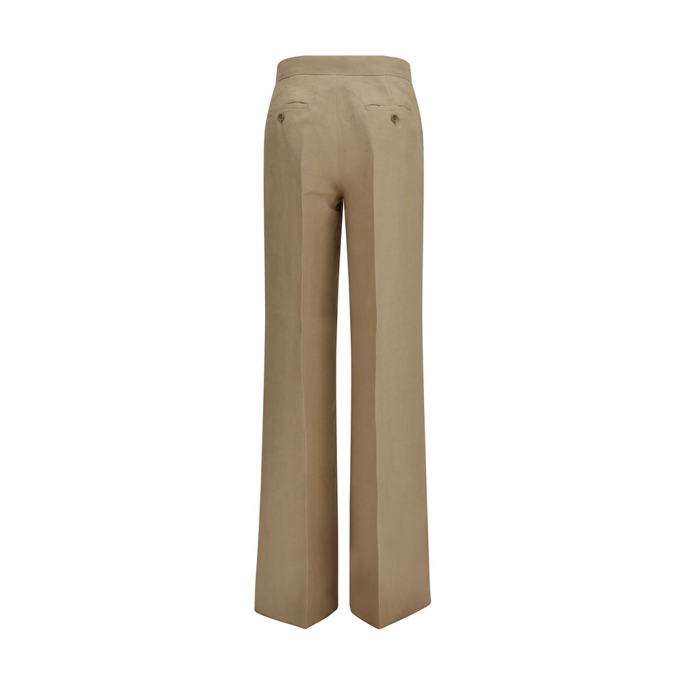 Palazzo Pants by Max Mara for women in linen beige features a refined silhouette with a refined regular-fit & wide, defined by a and a refined long for a refined finish.