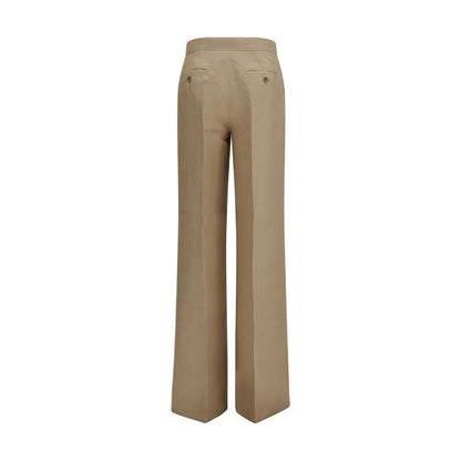 Palazzo Pants by Max Mara for women in linen beige features a refined silhouette with a refined regular-fit & wide, defined by a and a refined long for a refined finish.