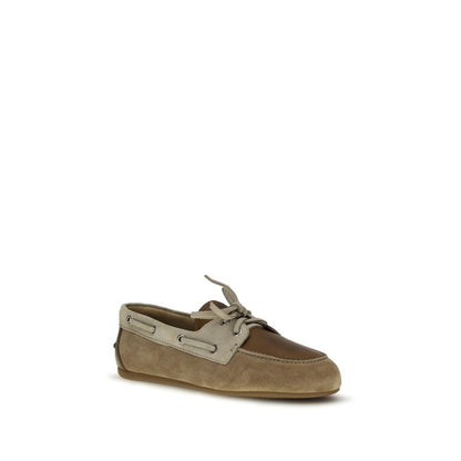 Miu Miu Women's Bos Taurus Calf Suede Leather Flat Boat Loafer Slip-On Shoes - Multicolor