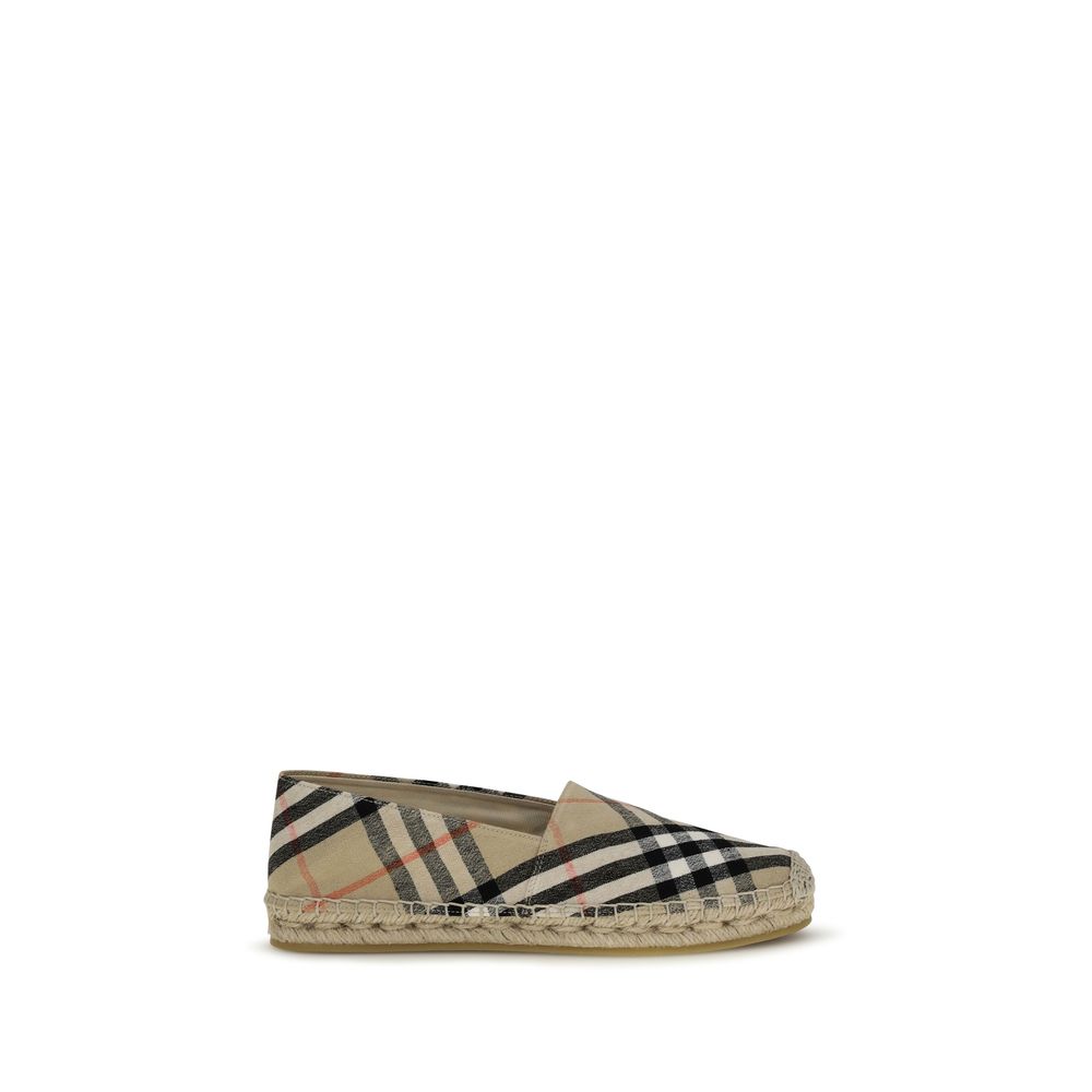 Burberry Women's Cotton & Linen Espadrilles Flat Shoes - Multicolor Patterned Signature