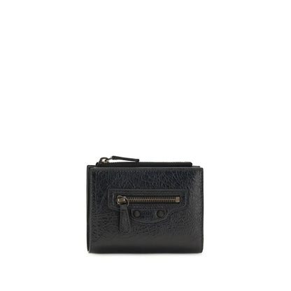 Cardholder Wallet by Balenciaga for women in lambskin leather black presents a refined silhouette, artfully capturing the essence of the Le City Lambskin Leather Cardholder Wallet design with sophisticated card-organization coin-purse for a refined look.