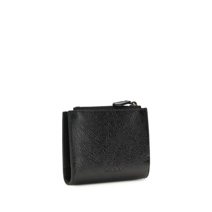 Cardholder Wallet by Balenciaga for women in lambskin leather black features a sleek silhouette, showcasing the sleek Le City Lambskin Leather Cardholder Wallet design with sophisticated card-organization coin-purse for a premium look.