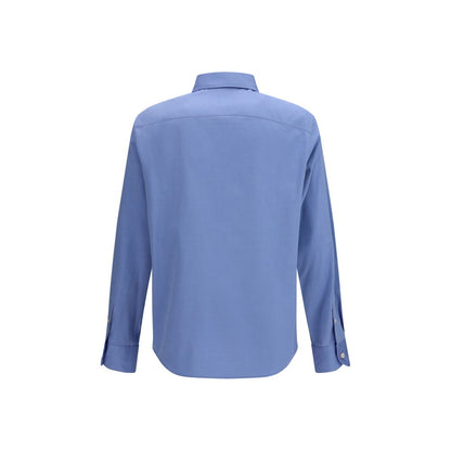 Shirt by Valentino Garavani for men in cotton blue & signature features an polished silhouette, showcasing a sophisticated and detail for a truly polished finish.