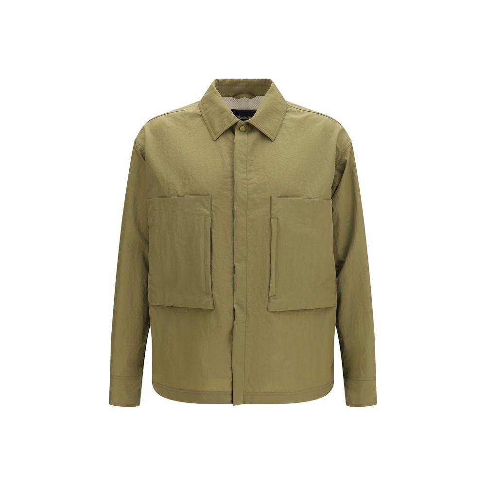 Overcoat by LAMINAR for men in polyamide bicolour features a cosy chic silhouette, artfully detailed with a sophisticated and premium pockets for a cosy chic finish.