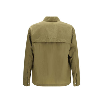 Overcoat by LAMINAR for men in polyamide bicolour showcases a architectural silhouette, artfully detailed with a distinctive and functional pockets for a architectural finish.