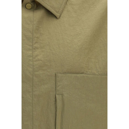 Overcoat by LAMINAR for men in polyamide bicolour features a contemporary silhouette showcasing a contemporary and refined pockets for a sophisticated finish.