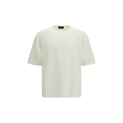 T-Shirt by LAMINAR for men in cotton polyester white showcases a chic silhouette, artfully detailed with a chic crew neckline and short-sleeve for a chic finish.