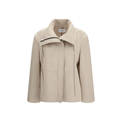 Overcoat by Lardini for women in cotton polyester beige features a cosy chic silhouette, artfully detailed with a sophisticated high-neck neckline and premium pockets for a cosy chic finish.
