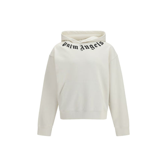 Sweatshirt Hoodie by Palm Angels for men in stretch cotton white & print features a authentic silhouette, showcasing a sophisticated hooded neckline and authentic detail for a refined finish.