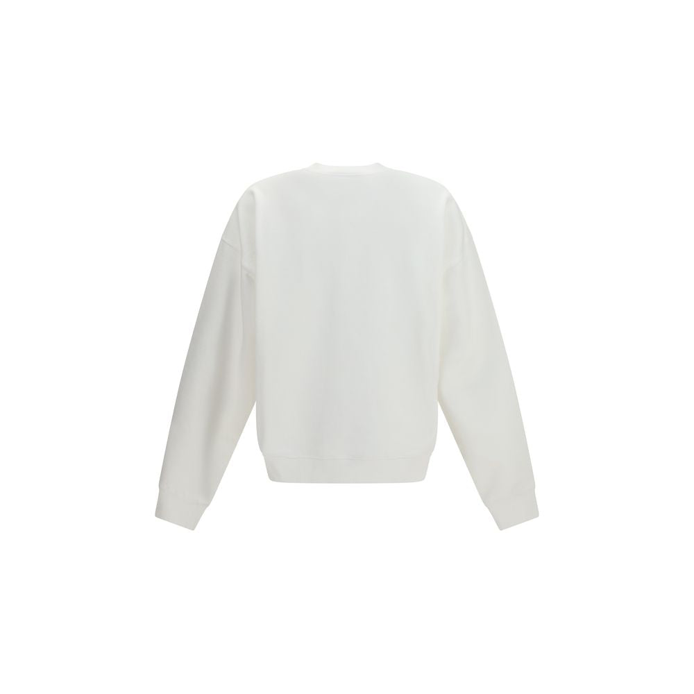 Sweatshirt by Dsquared² for men in cotton white & print features an provocated silhouette, detailed with a provocated and a refined crew neckline for a sophisticated aesthetic.