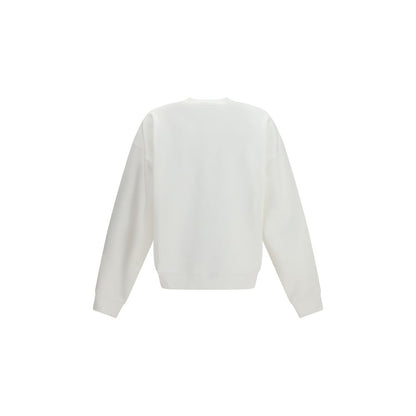 Sweatshirt by Dsquared² for men in cotton white & print features an provocated silhouette, detailed with a provocated and a refined crew neckline for a sophisticated aesthetic.