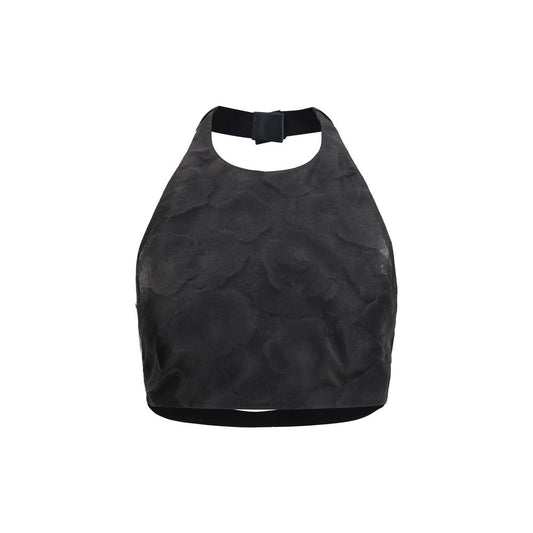Shirt by Max Mara for women in silk black & patterned, featuring a nuanced and nuanced crew neckline for a sophisticated finish.