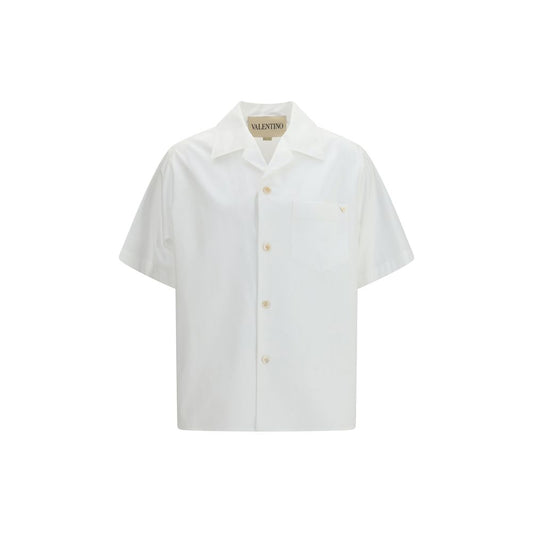Shirt by Valentino Garavani for men in cotton white & signature presents a discerning silhouette, showcasing a sophisticated and for a truly discerning finish.