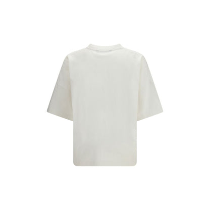 T-Shirt by Palm Angels for men in cotton white & print features an on trend silhouette, perfectly showcasing a on trend and crew neckline for an elevated aesthetic.