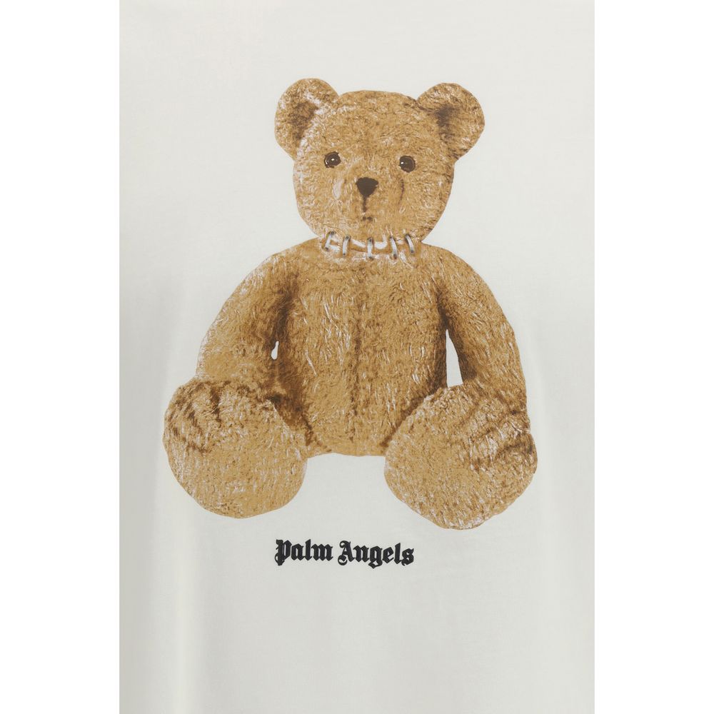 T-Shirt by Palm Angels for men in cotton white & print showcases a unassuming silhouette, artfully detailed with a refined and unassuming for a sophisticated, contemporary look.