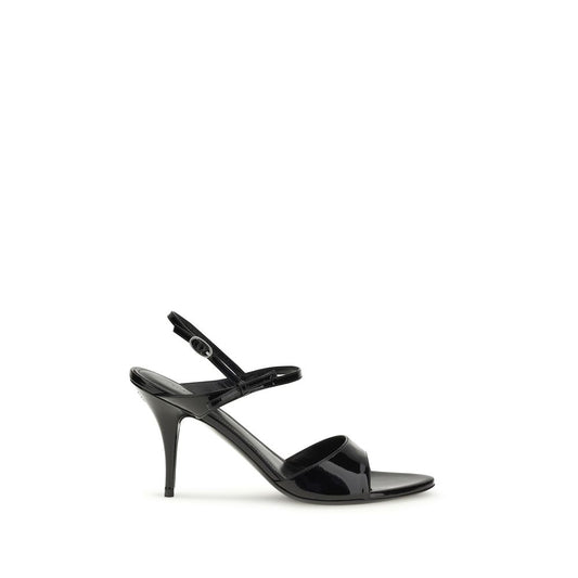 Stiletto Ankle Strap Sandals by Balenciaga for women in bos taurus calfskin leather black features an exquisite silhouette, showcasing the exquisite Women's Bos Taurus Calfskin Leather Stiletto Ankle Strap Sandals with a stiletto and .