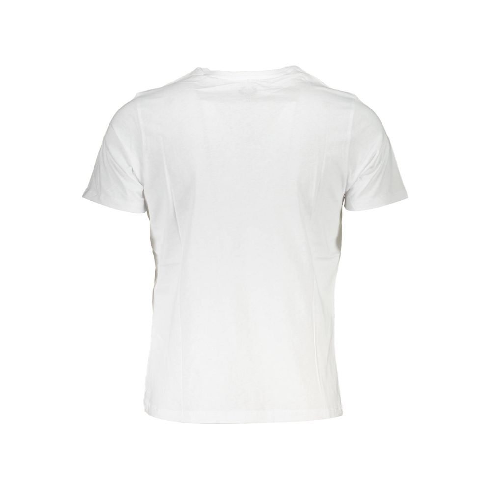 T-Shirt by Gianmarco Venturi for men in cotton white showcases a fashionable silhouette, elegantly detailed with a fashionable and for a sophisticated, high-fashion look.