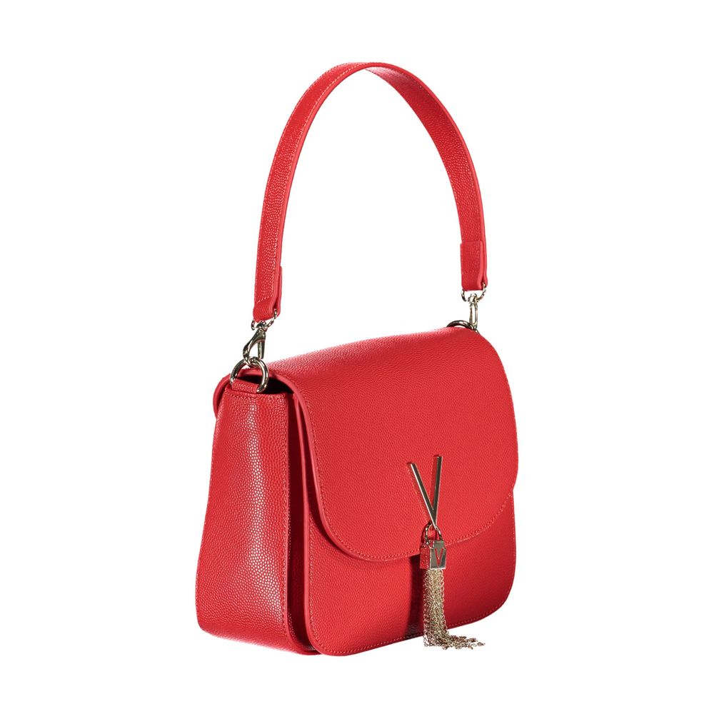 Handbag by Mario Valentino for women in polyurethane red presents a ornamental silhouette, showcasing a secure zipper & magnetic, ample , and versatile handle for a ornamental finish.