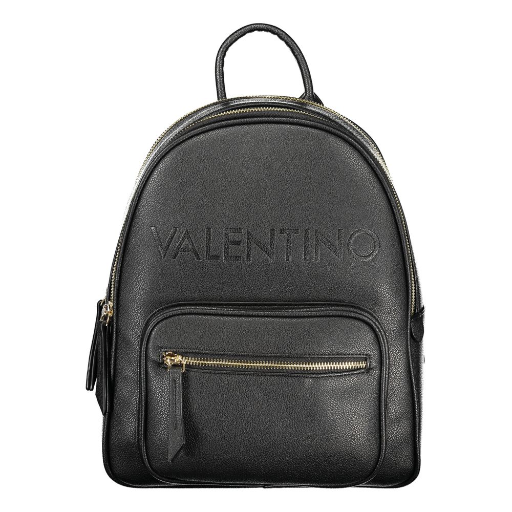 Backpack by Mario Valentino for women in polyethylene black & print showcases a stately Polyethylene Backpack design, featuring a secure zipper with stately built-in-compartments, external-pockets & internal-pockets and versatile handle, backpack-strap & adjustable-strap.