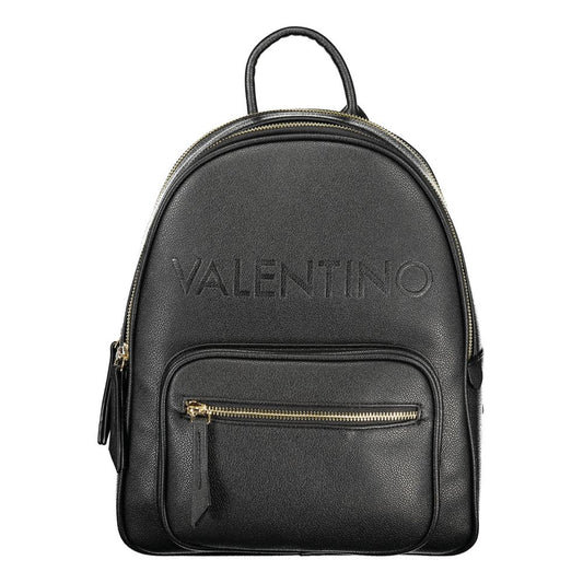 Backpack by Mario Valentino for women in polyethylene black & print showcases a stately Polyethylene Backpack design, featuring a secure zipper with stately built-in-compartments, external-pockets & internal-pockets and versatile handle, backpack-strap & adjustable-strap.
