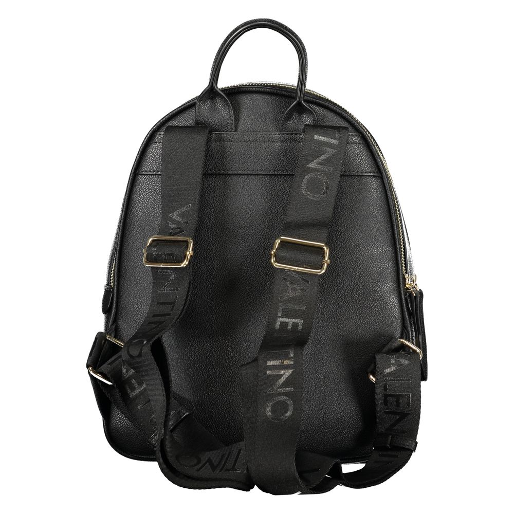 Backpack by Mario Valentino for women in polyethylene black & print features a refined silhouette, showcasing the Polyethylene Backpack design with a secure zipper, ample built-in-compartments, external-pockets & internal-pockets, and versatile handle, backpack-strap & adjustable-strap.