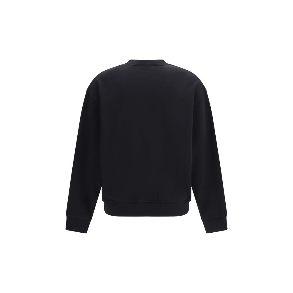 Sweatshirt by Palm Angels for men in stretch cotton black & print features an provocated silhouette, detailed with a provocated and a refined crew neckline for a sophisticated aesthetic.