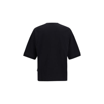Activewear T-Shirt by Palm Angels for men in cotton black features a dynamic silhouette with and crew neckline enhanced by functional .