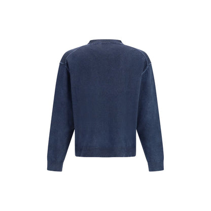 Sweatshirt by Dsquared² for men in cotton polyester blue features an enviable silhouette, showcasing a premium and refined crew neckline for a truly enviable finish.