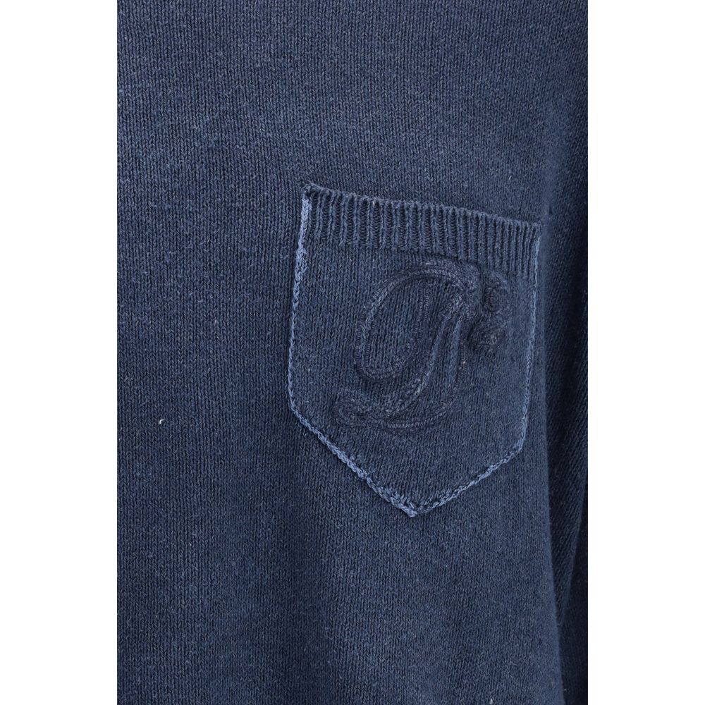 Sweatshirt by Dsquared² for men in cotton polyester blue features an provocated silhouette, detailed with a provocated and a refined for a sophisticated aesthetic.