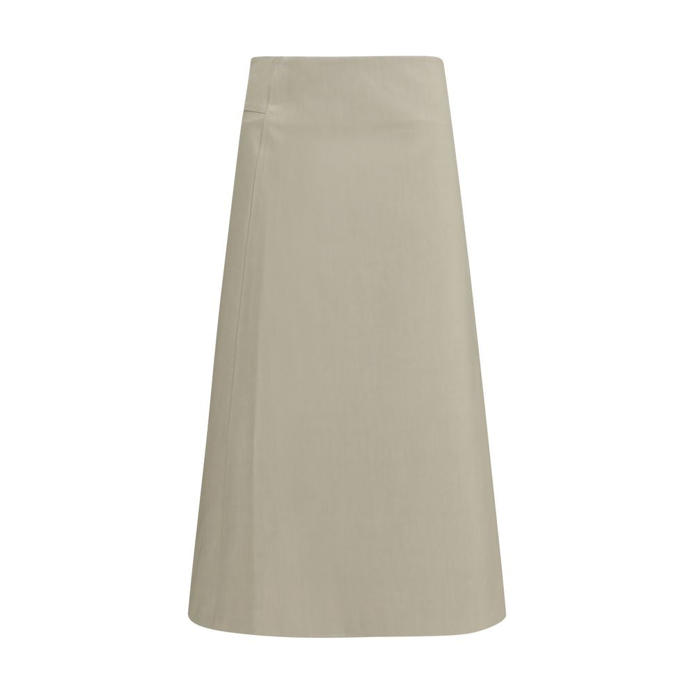 Skirt by RIER for women in cotton bicolour showcases a dramatic silhouette, artfully capturing the essence of the Women's Wrap Cotton Skirt in a dramatic cut for a refined look.