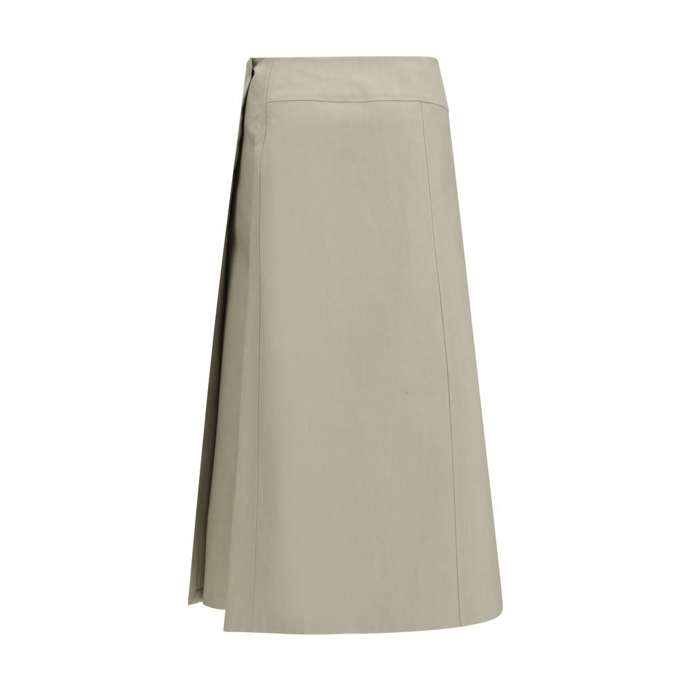 Skirt by RIER for women in cotton bicolour features a contoured silhouette from the Women's Wrap Cotton Skirt collection, characterized by its contoured for a contoured finish.