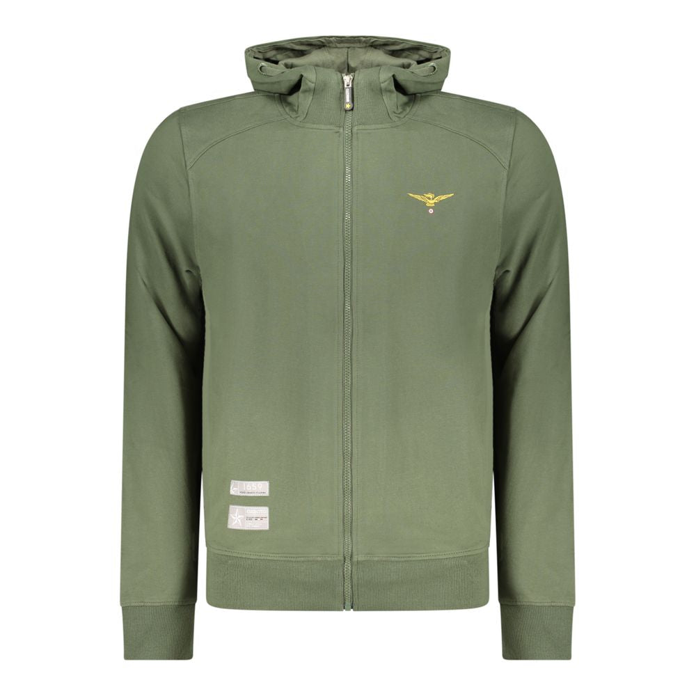 Sweatshirt by Accademia Militare for men in cotton green presents a smart casual silhouette, featuring a smart casual and for a sophisticated look.