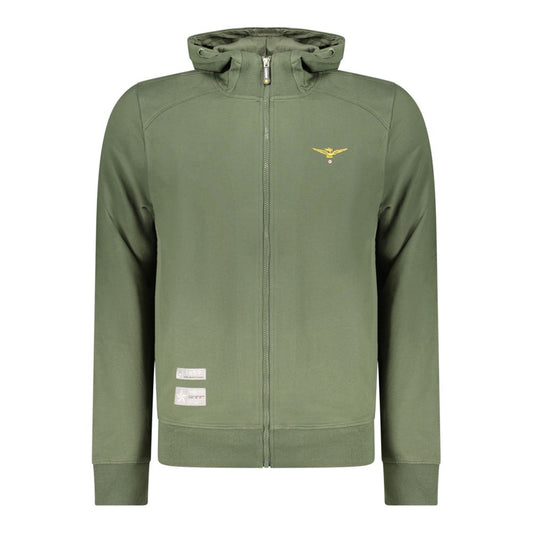 Sweatshirt by Accademia Militare for men in cotton green presents a smart casual silhouette, featuring a smart casual and for a sophisticated look.