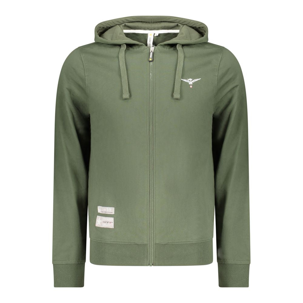 Sweatshirt by Accademia Militare for men in cotton green presents a smart casual silhouette, featuring a smart casual and for a sophisticated look.