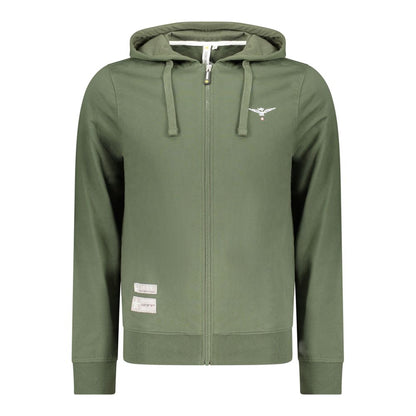 Sweatshirt by Accademia Militare for men in cotton green presents a smart casual silhouette, featuring a smart casual and for a sophisticated look.