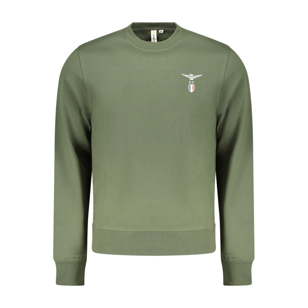 Sweatshirt by Accademia Militare for men in cotton green presents a smart casual silhouette, featuring a smart casual and for a sophisticated look.