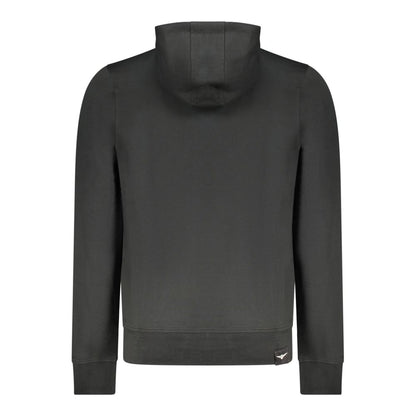 Hooded Sweatshirt Hoodie by Accademia Militare for men in cotton black showcases a city-ready silhouette, artfully detailed with a signature and for a city-ready finish.
