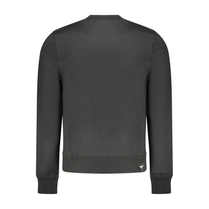 Sweatshirt by Accademia Militare for men in cotton black presents a smart casual silhouette, featuring a smart casual and for a sophisticated look.