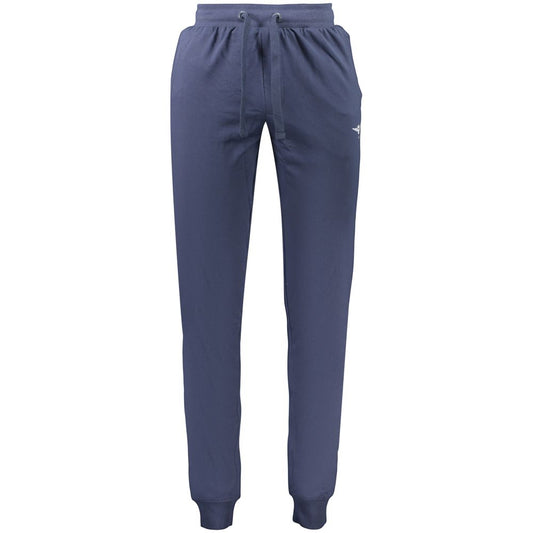 Jogger Sweatpants by Accademia Militare for men in cotton blue features an sporty relaxed-fit with a and long, showcasing sporty .