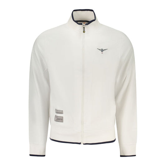 Sweatshirt by Accademia Militare for men in denim cotton white features an provocated silhouette, detailed with a provocated and a refined for a sophisticated aesthetic.