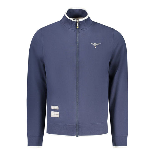 Sweatshirt by Accademia Militare for men in cotton blue features an enviable silhouette, showcasing a premium and refined for a truly enviable finish.