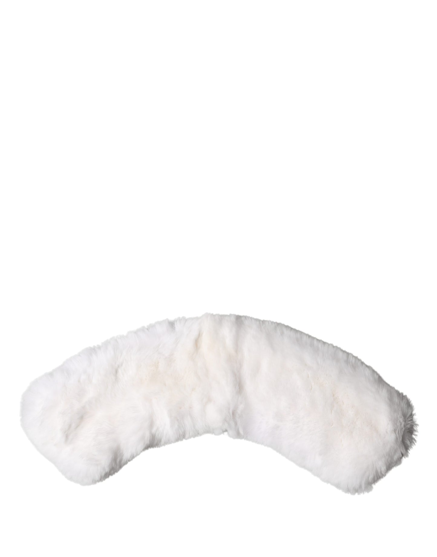 Dolce & Gabbana White Fur Shoulder Collar Wrap Shawl Scarf