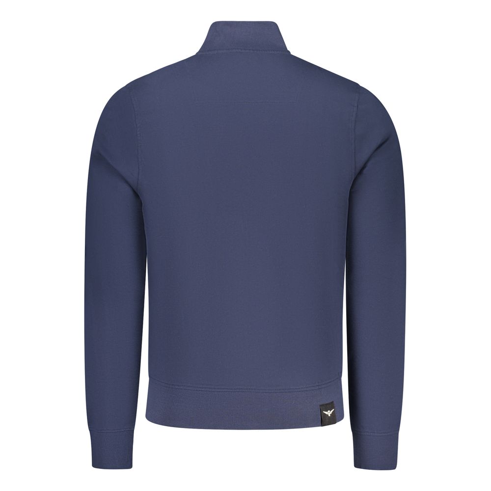 Sweatshirt by Accademia Militare for men in cotton blue & white features an provocated silhouette, detailed with a provocated and a refined for a sophisticated aesthetic.