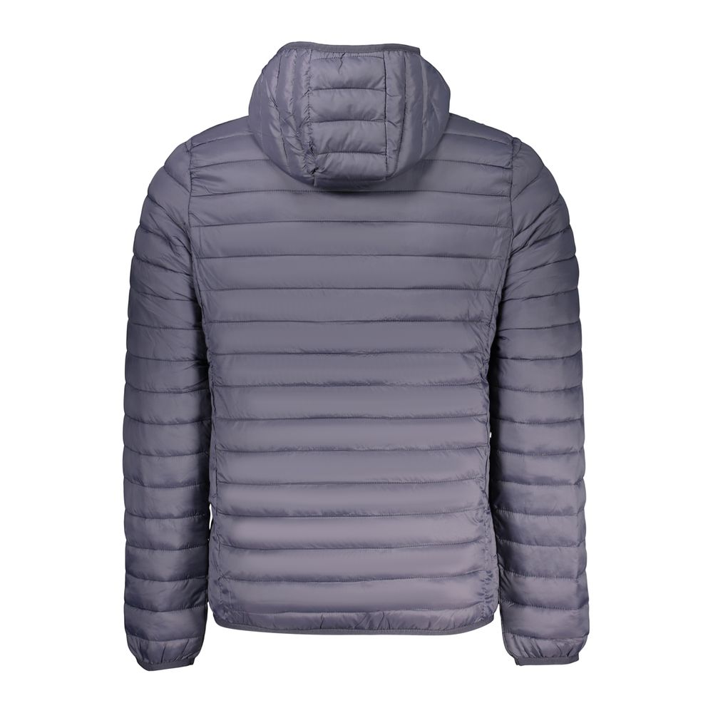 Hooded Windbreaker Jacket by U.S. Grand Polo for men in polyamide polyester & cotton blue presents a resilient silhouette, artfully detailed with a sophisticated hooded neckline and functional pockets, hooded & windproof for a resilient finish.