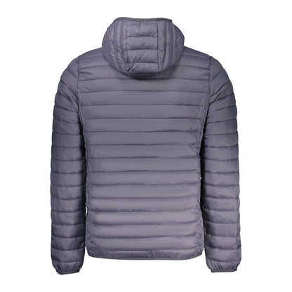 Hooded Windbreaker Jacket by U.S. Grand Polo for men in polyamide polyester & cotton blue presents a resilient silhouette, artfully detailed with a sophisticated hooded neckline and functional pockets, hooded & windproof for a resilient finish.